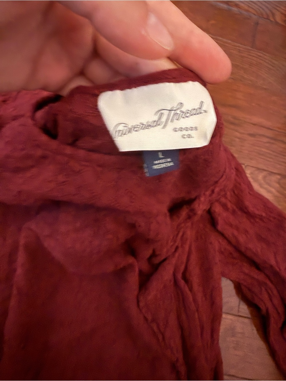 Universal Thread Rust Ruffle Yoke Blouse - Picture 3 of 4